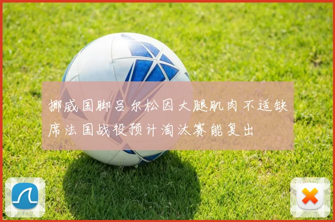 挪威国脚吕尔松因大腿肌肉不适缺席法国战役预计淘汰赛能复出